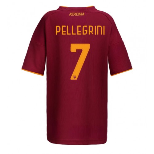 Fotballdrakt Dame AS Roma Lorenzo Pellegrini #7 Hjemmedrakt 2025-26 Kortermet